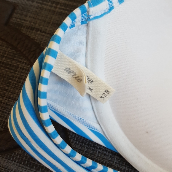 Aerie Blue and White Striped Bikini Top - Picture 2 of 2